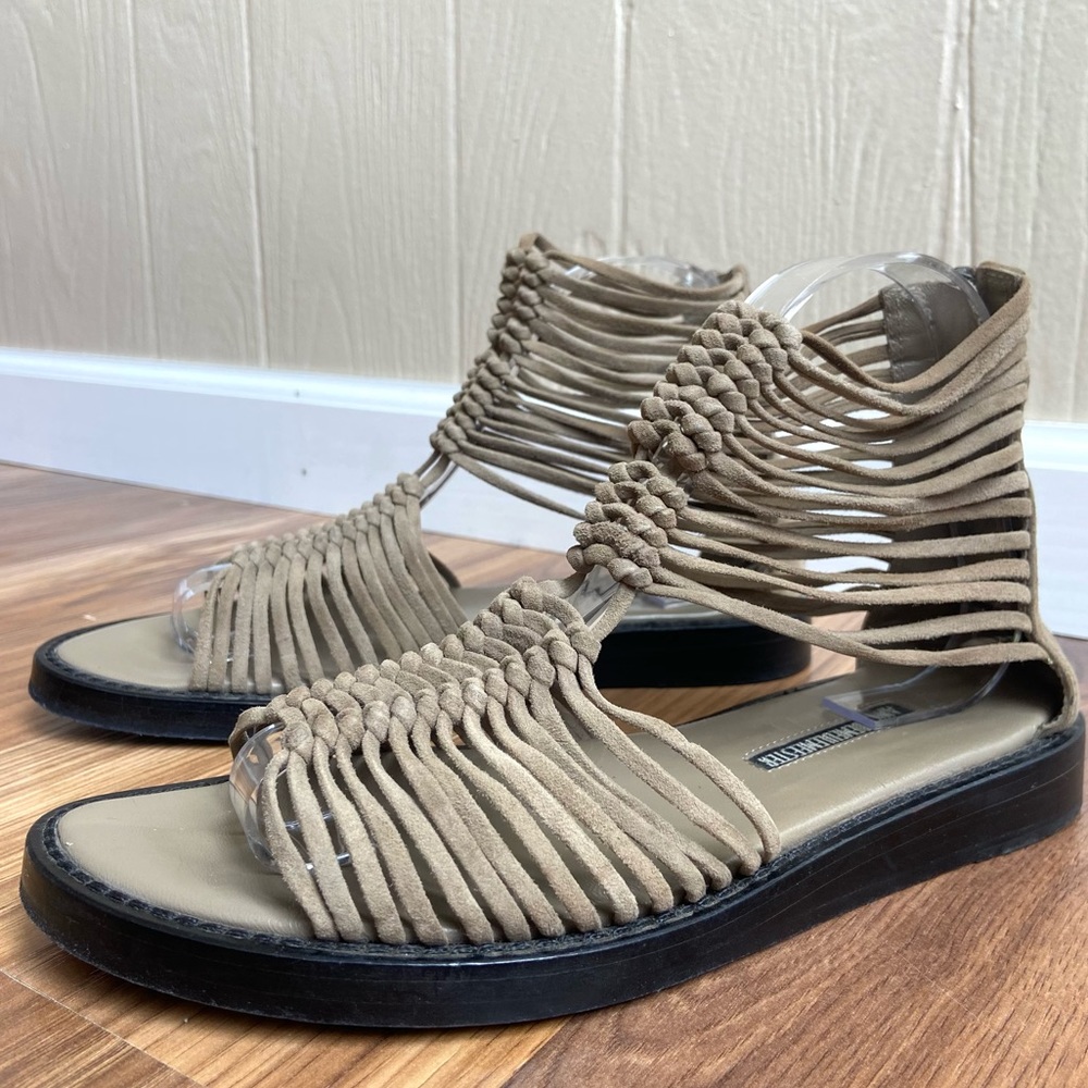 Ann Demeulemeester Suede Gladiator Sandals 39